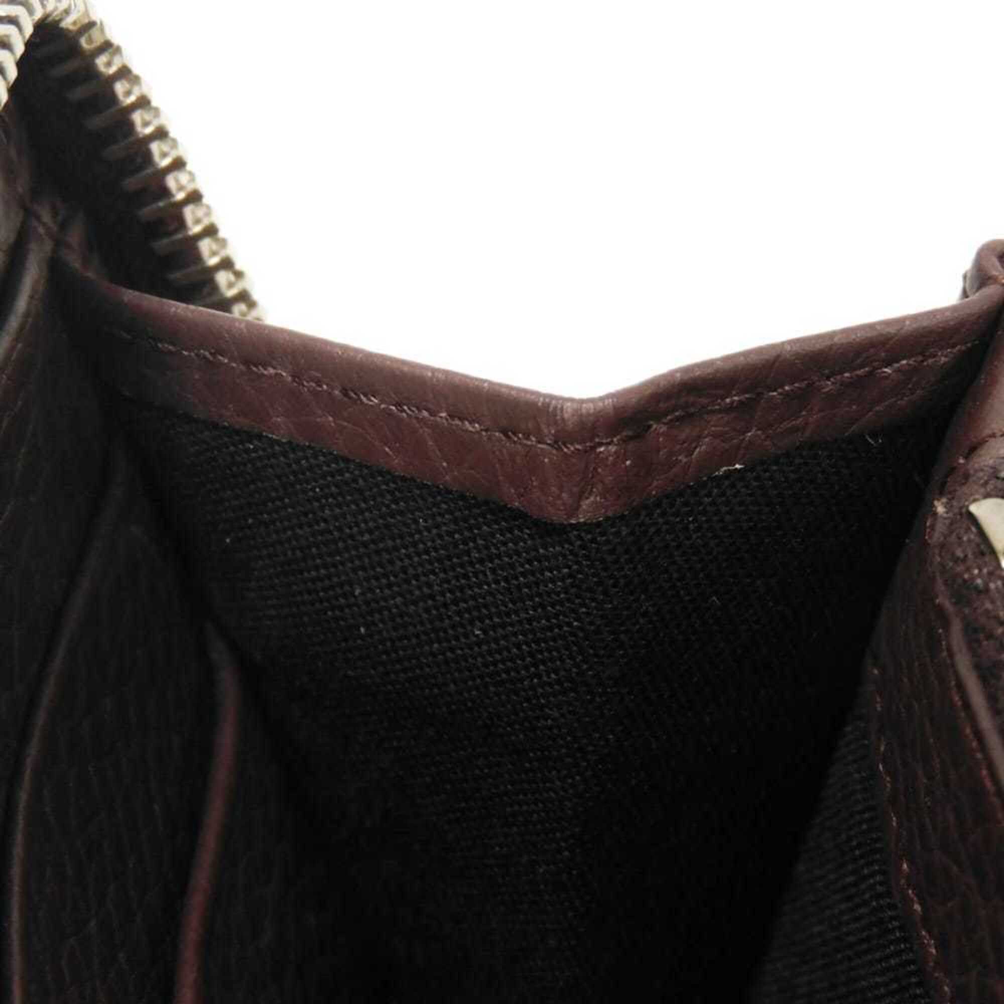 Balenciaga Bordeaux Leather Long Wallet (Bi-Fold)