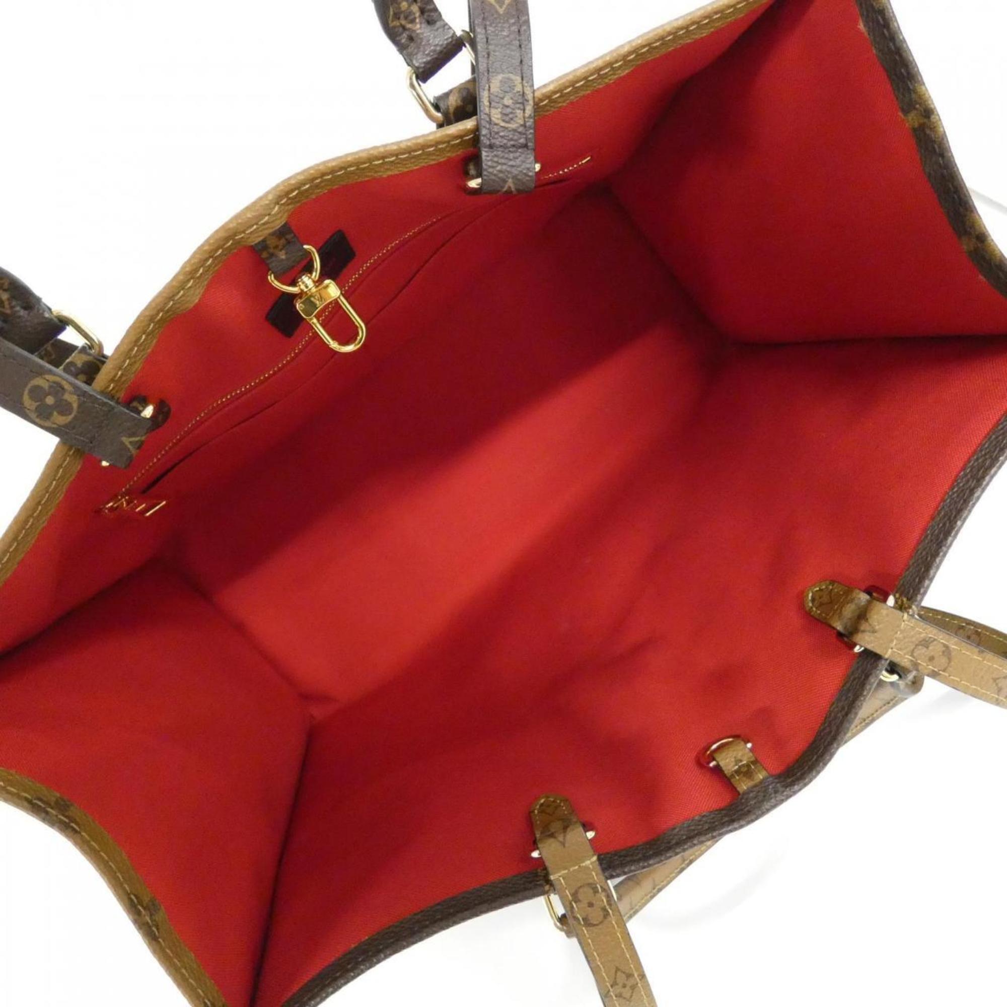 Louis Vuitton Marron Coated Canvas Handbag