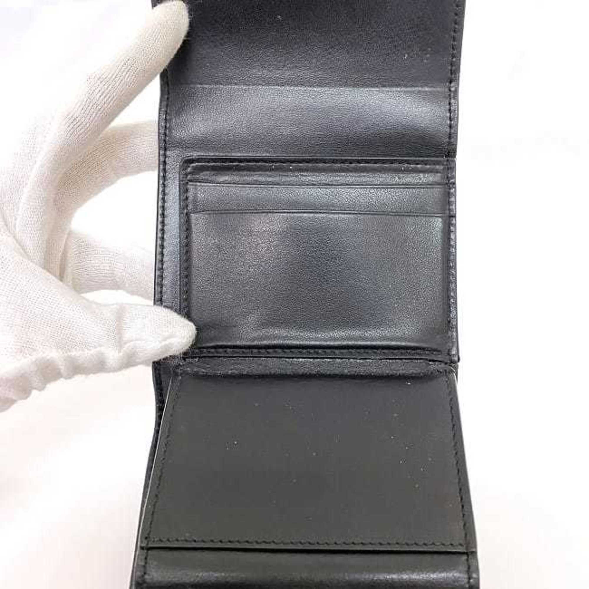 Celine Black Leather Wallet (Tri-Fold)