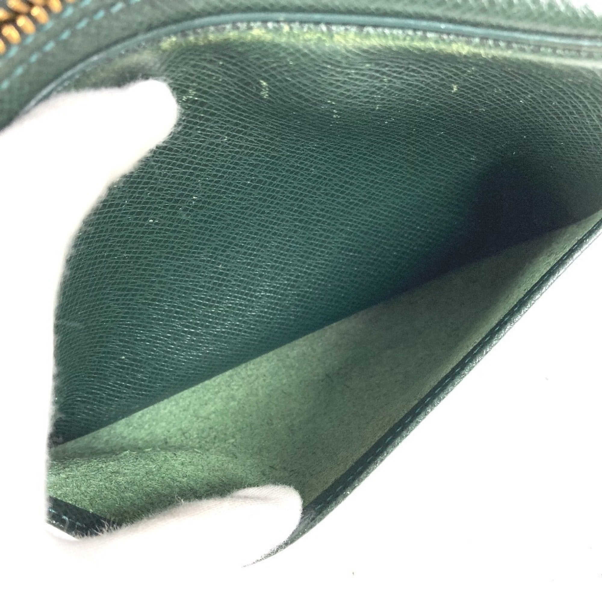 Louis Vuitton Episea Green Taiga Leather Clutch Bag Pouch