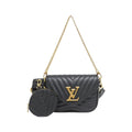 Louis Vuitton Black Leather Pochette Pouch Shoulder Bag
