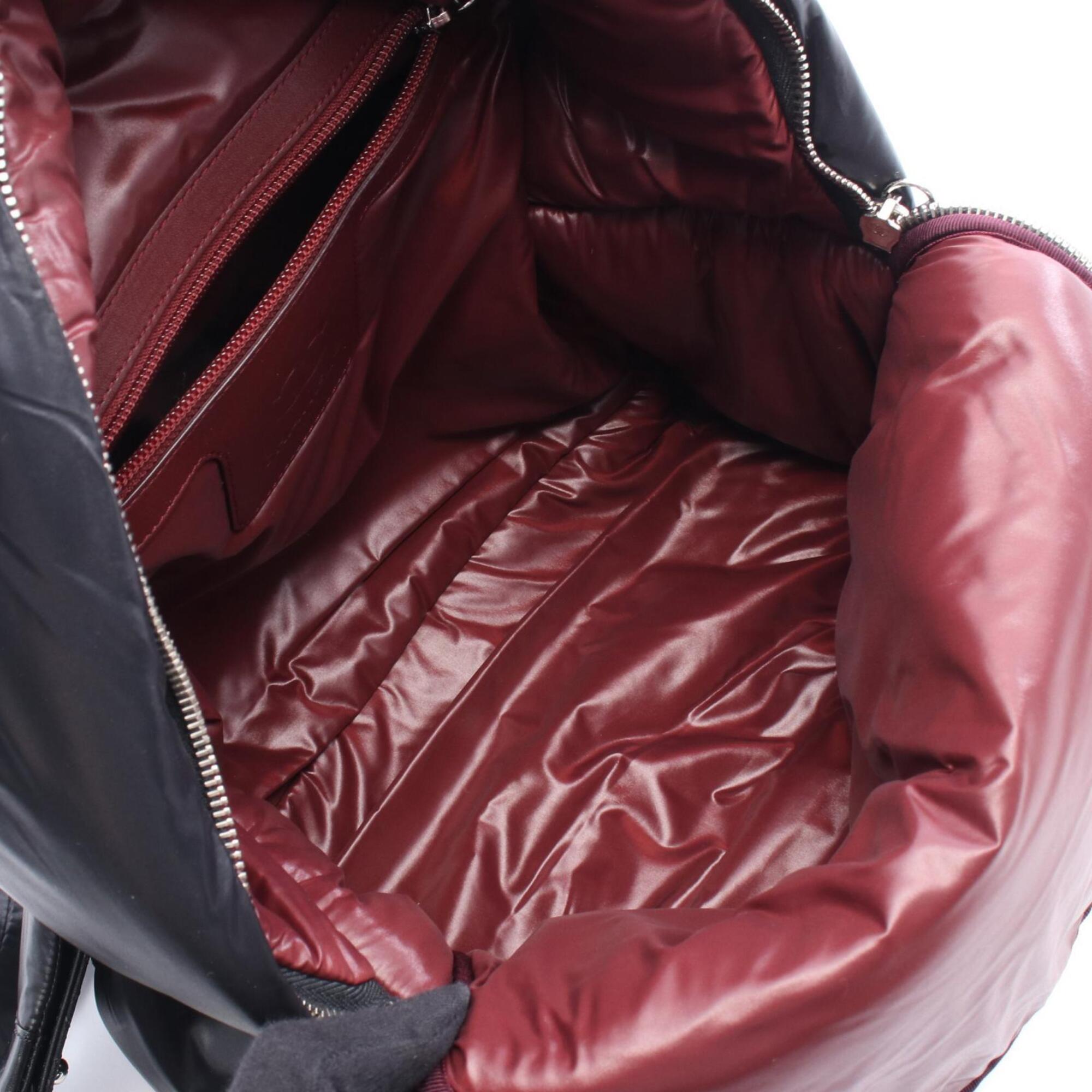 Chanel Black Nylon Leather Backpack