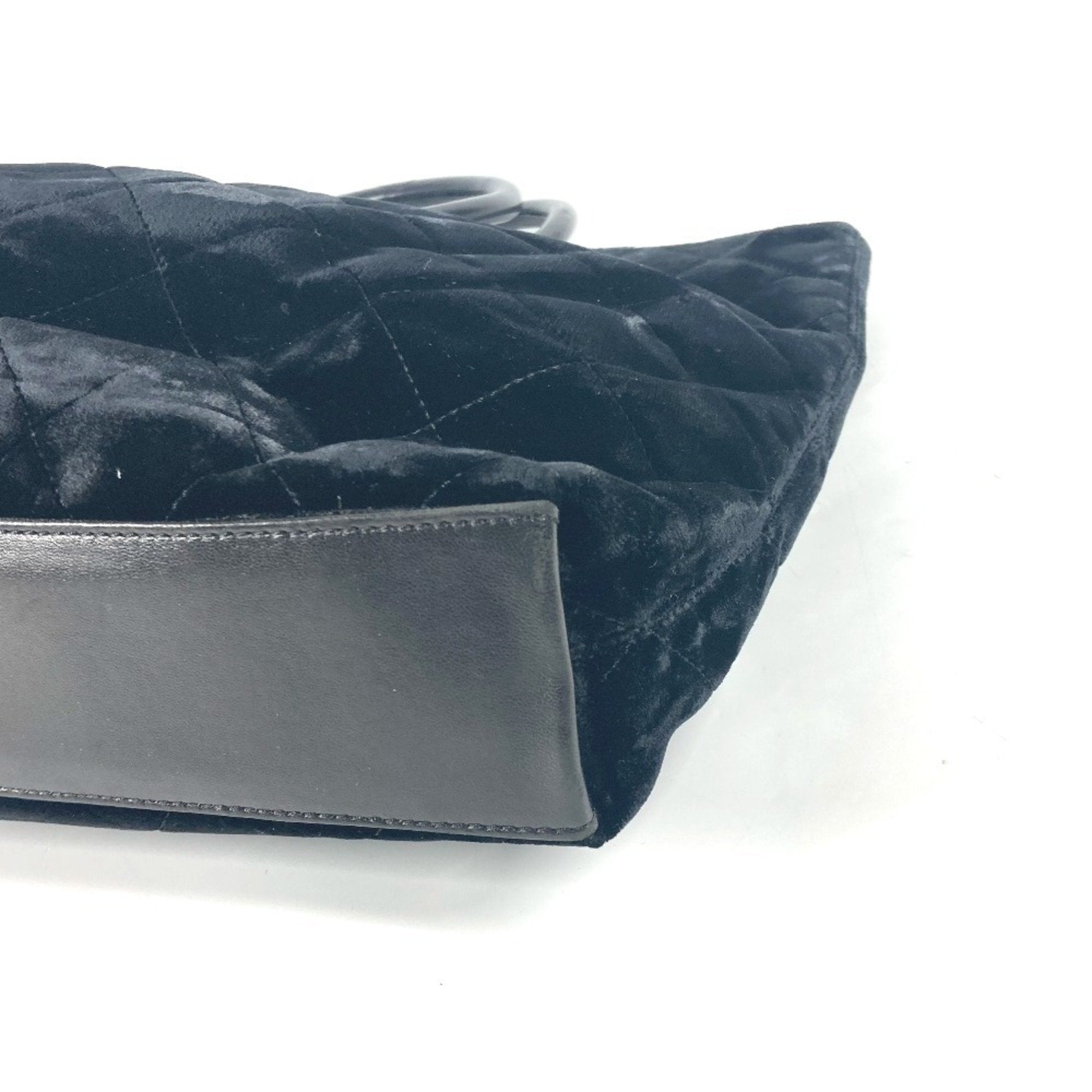 Chanel Black Leather Handbag Tote Bag