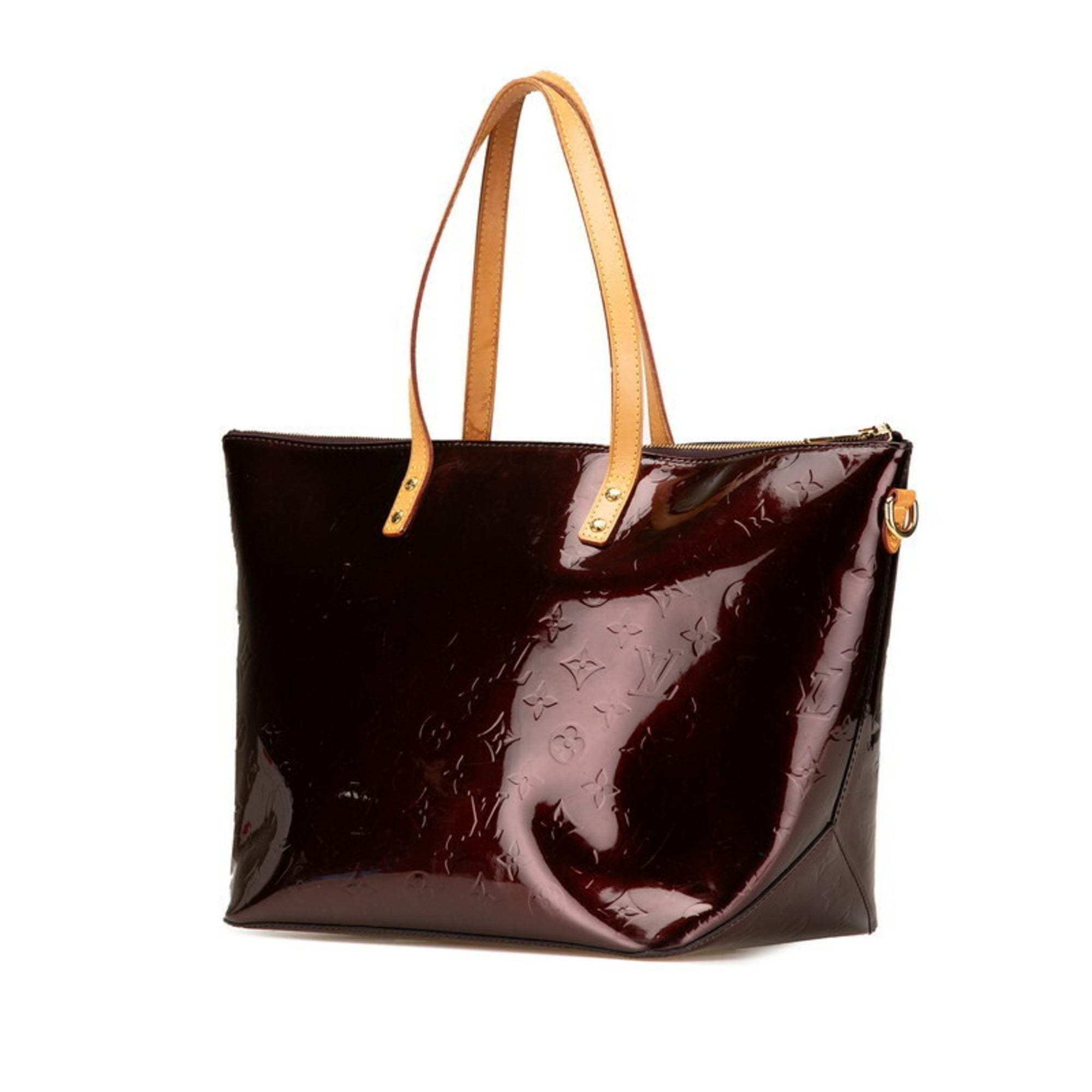 Louis Vuitton Amarante Brown Patent Leather Leather Handbag Shoulder Bag