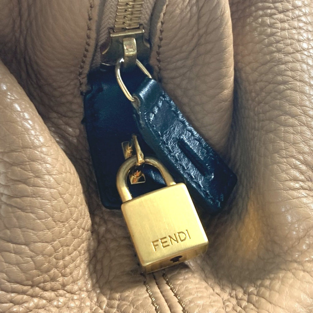 Fendi Beige Leather Shoulder Bag