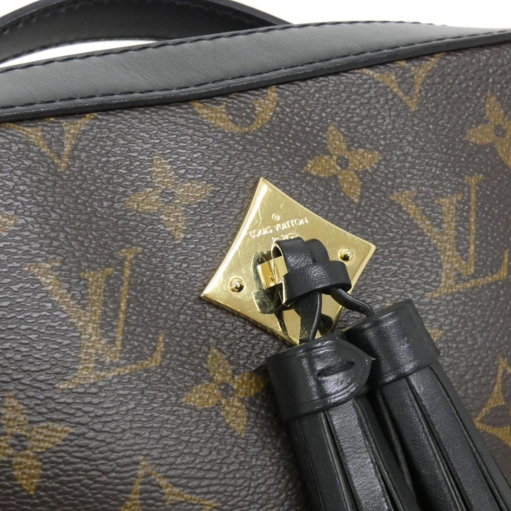 Louis Vuitton Black Marron Coated Canvas Leather Shoulder Bag