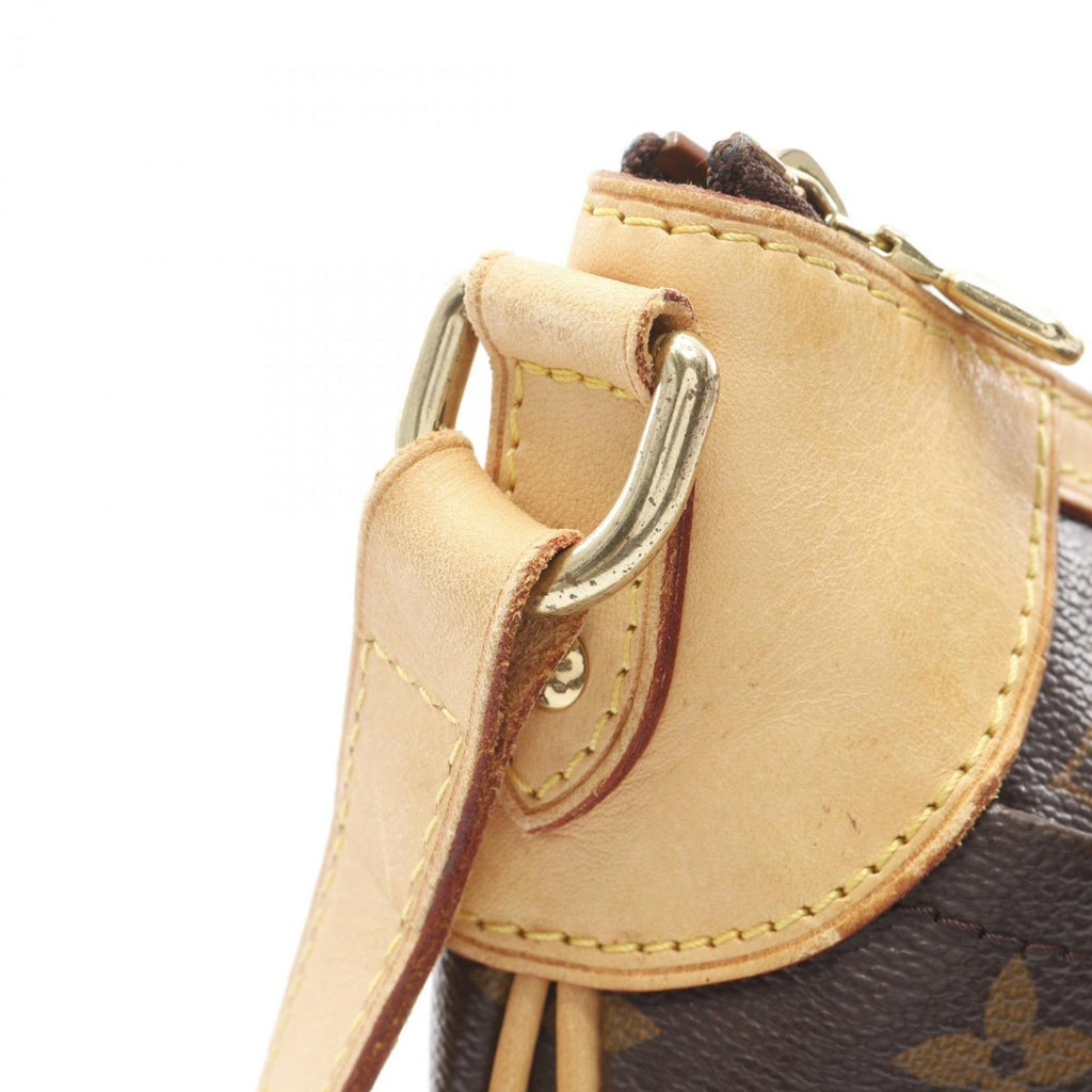 Louis Vuitton Monogram Brown Coated Canvas Leather Shoulder Bag