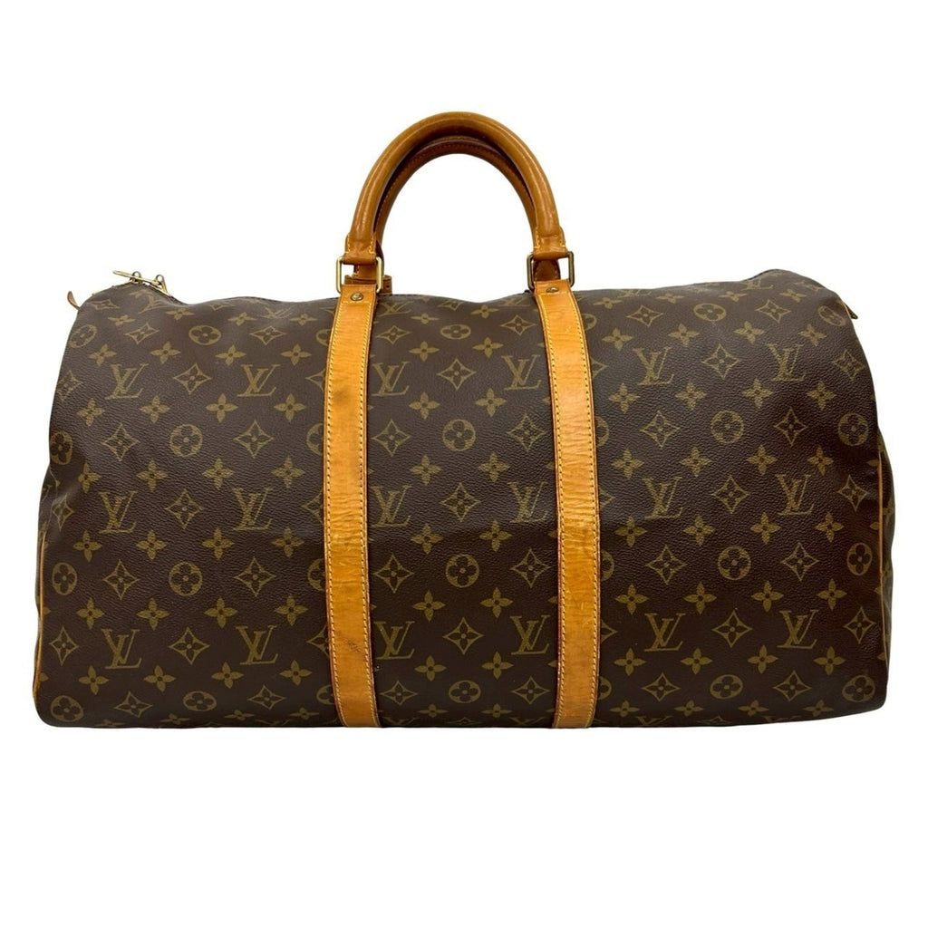 Louis Vuitton Brown Leather Pvc Boston Bag