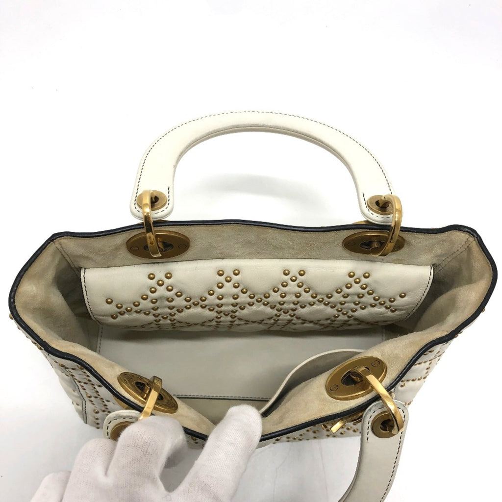 Christian Dior White Leather Handbag (Pre-Owned)