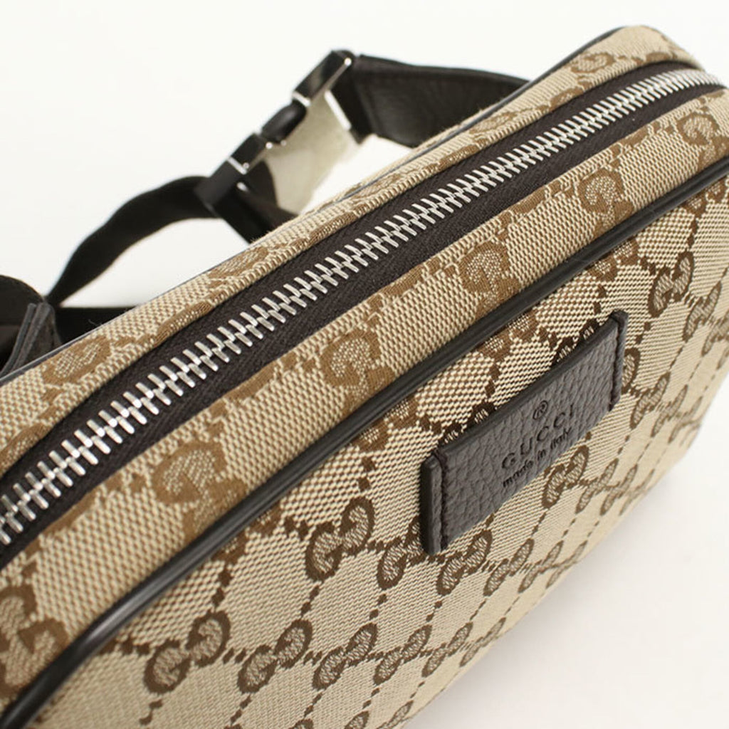 Gucci Brown Canvas Sling Bag (Pre-Owned)