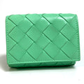 Bottega Veneta Green Leather Wallet (Tri-Fold)
