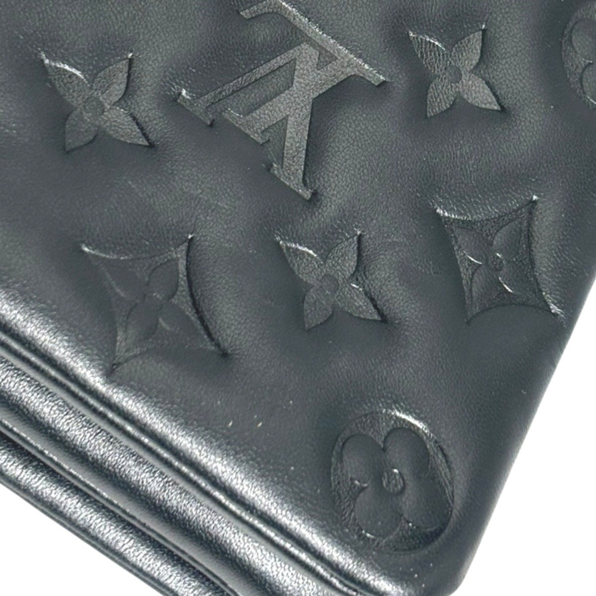 Louis Vuitton Black Leather Pochette Shoulder Bag