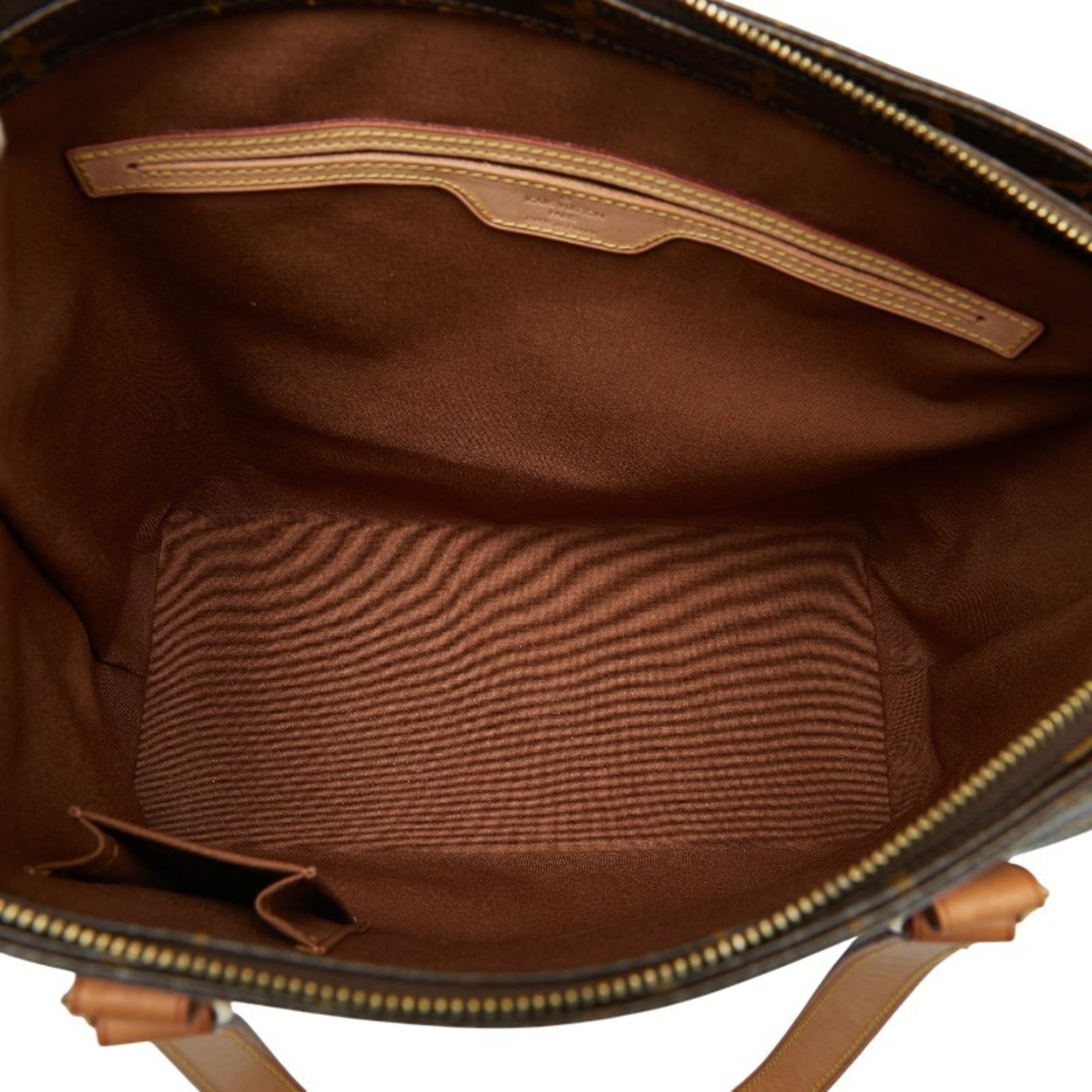 Louis Vuitton Brown Pvc Leather Shoulder Bag Tote Bag