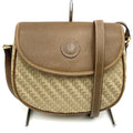 Gucci Brown Canvas Leather Shoulder Bag (Pre-Owned)