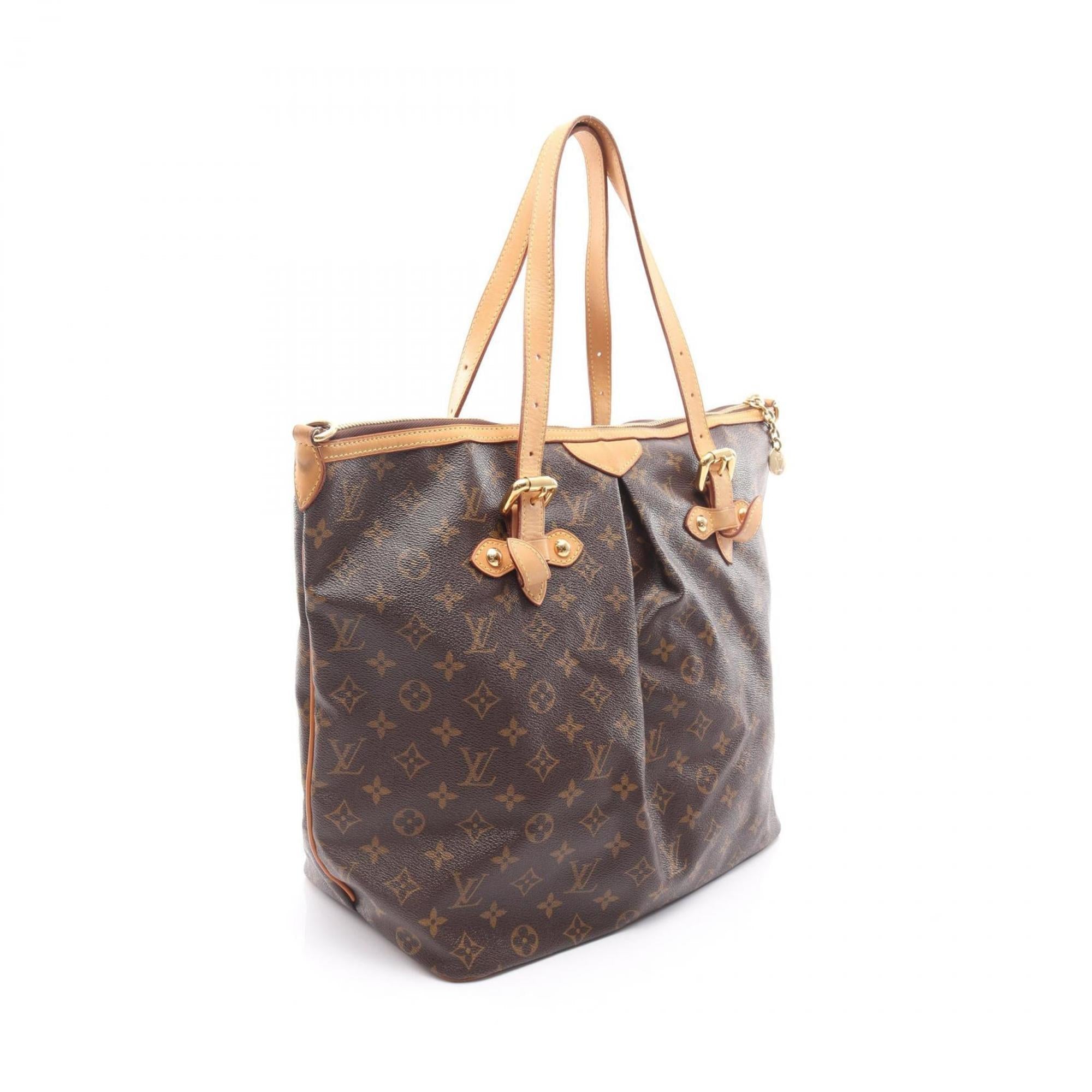 Louis Vuitton Brown Pvc Coated Canvas Leather Shoulder Bag