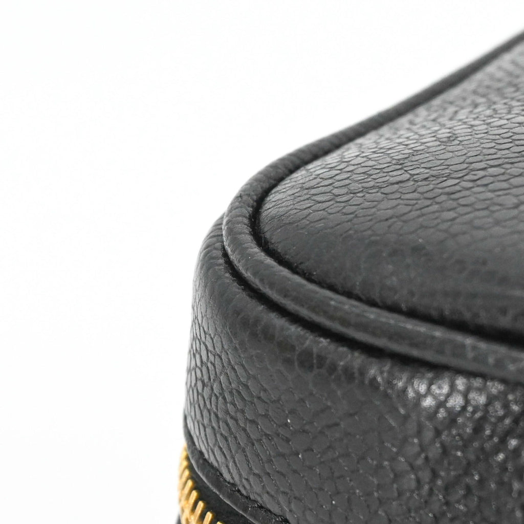 Chanel Black Leather Handbag Vanity Bag