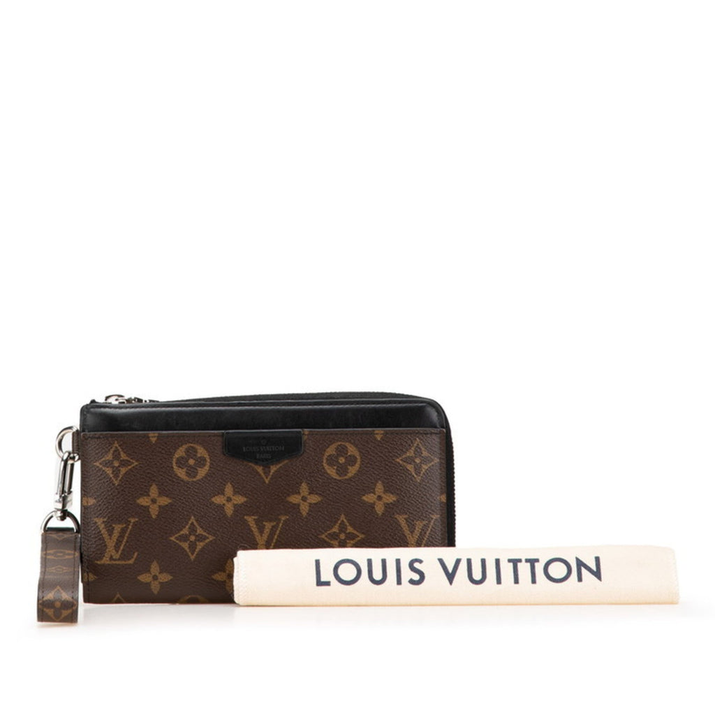 Louis Vuitton Monogram Macassar Black Brown Monogram Macassar Leather Coin Purse/Coin Case
