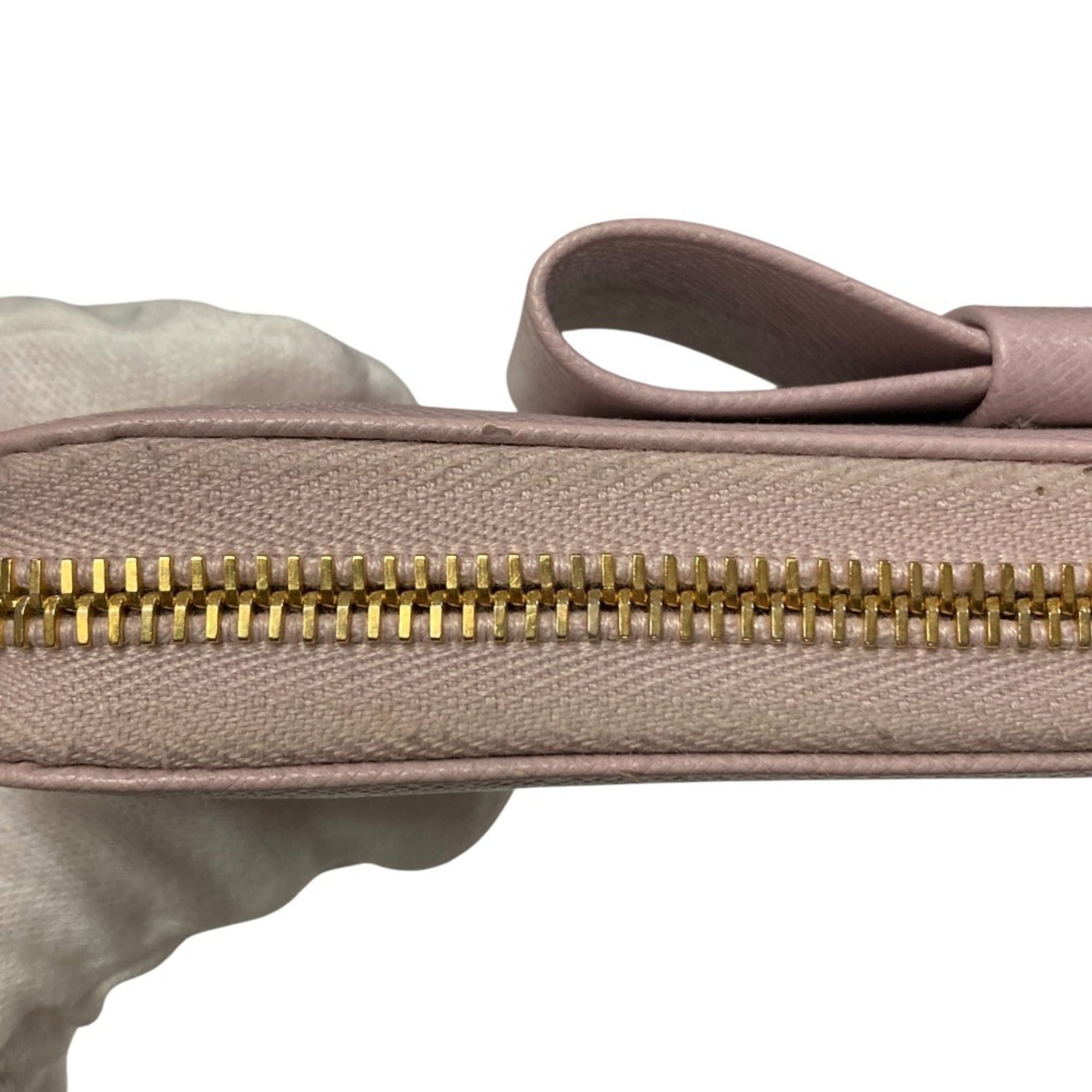 Prada Pink Saffiano Long Wallet (Bi-Fold)