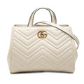 Gucci White Leather Handbag Shoulder Bag (Pre-Owned)