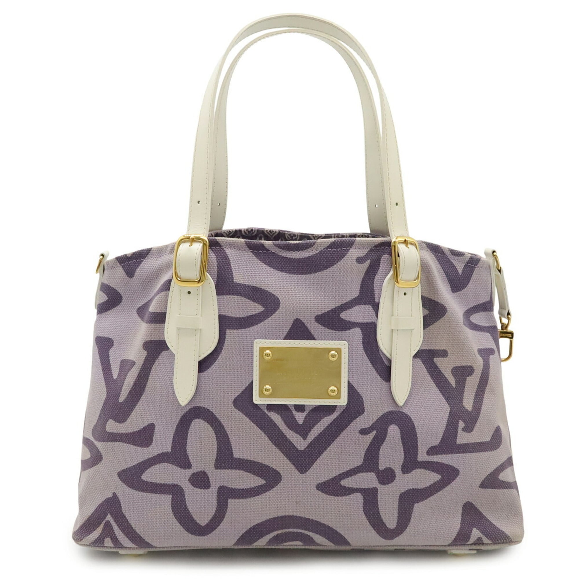 Louis Vuitton Purple Canvas Shoulder Bag Tote Bag