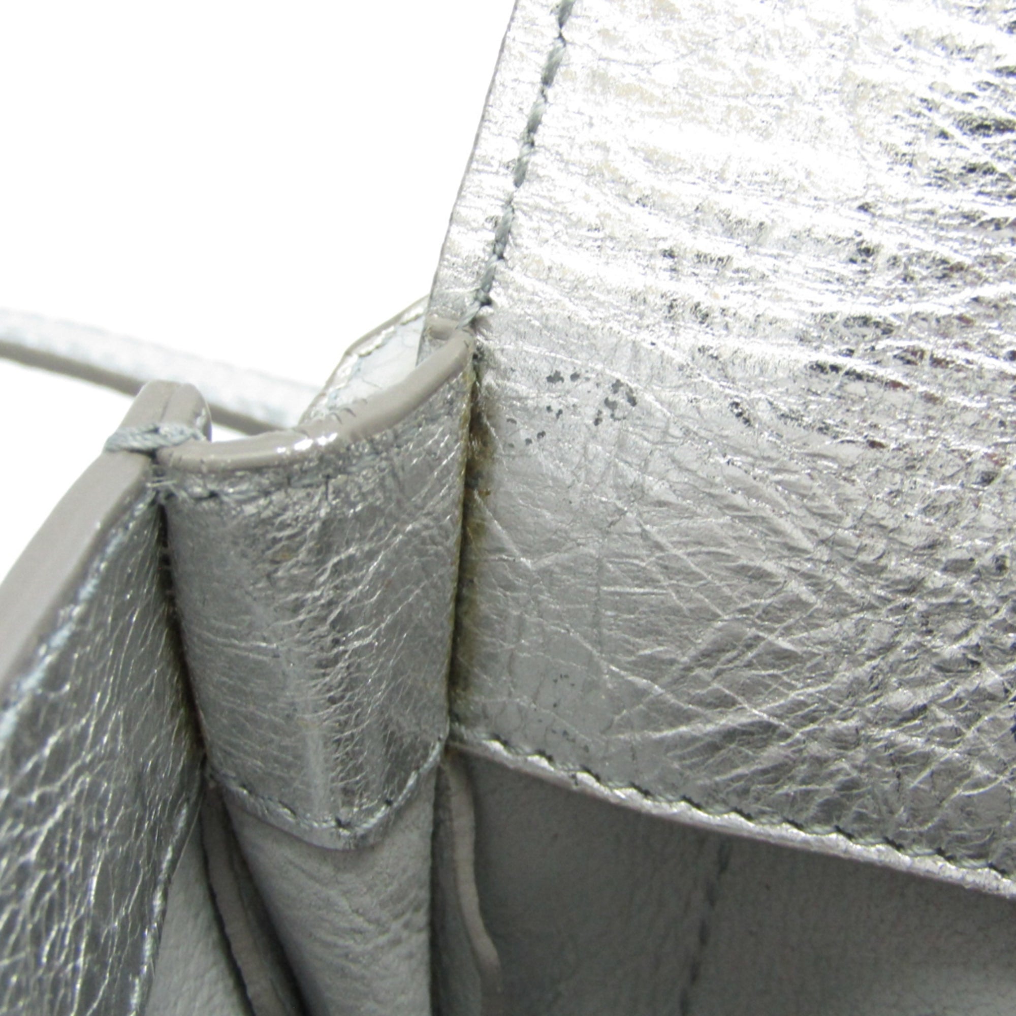 Balenciaga Silver Leather Shoulder