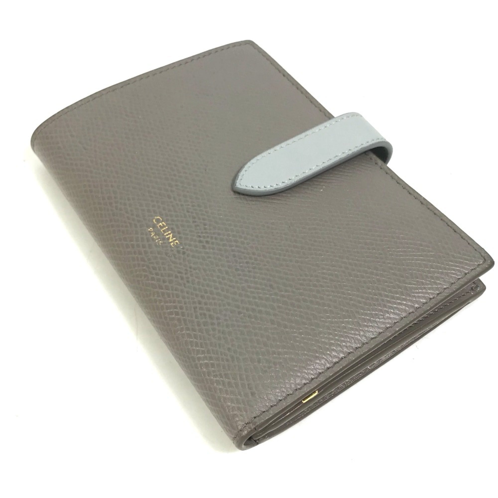 Celine Gray Leather Wallet (Tri-Fold)