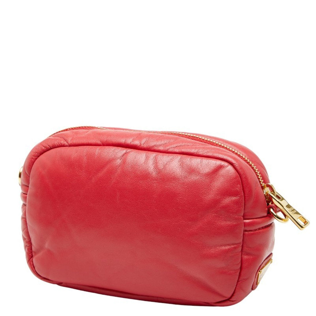 Prada Red Color Leather Shoulder Bag