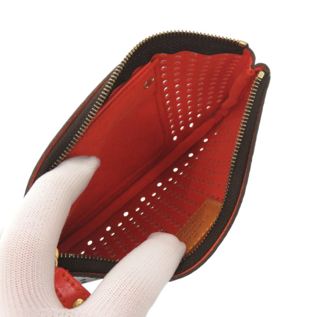 Louis Vuitton Lv Orange Monogram Monogram Perforated Pochette Pouch