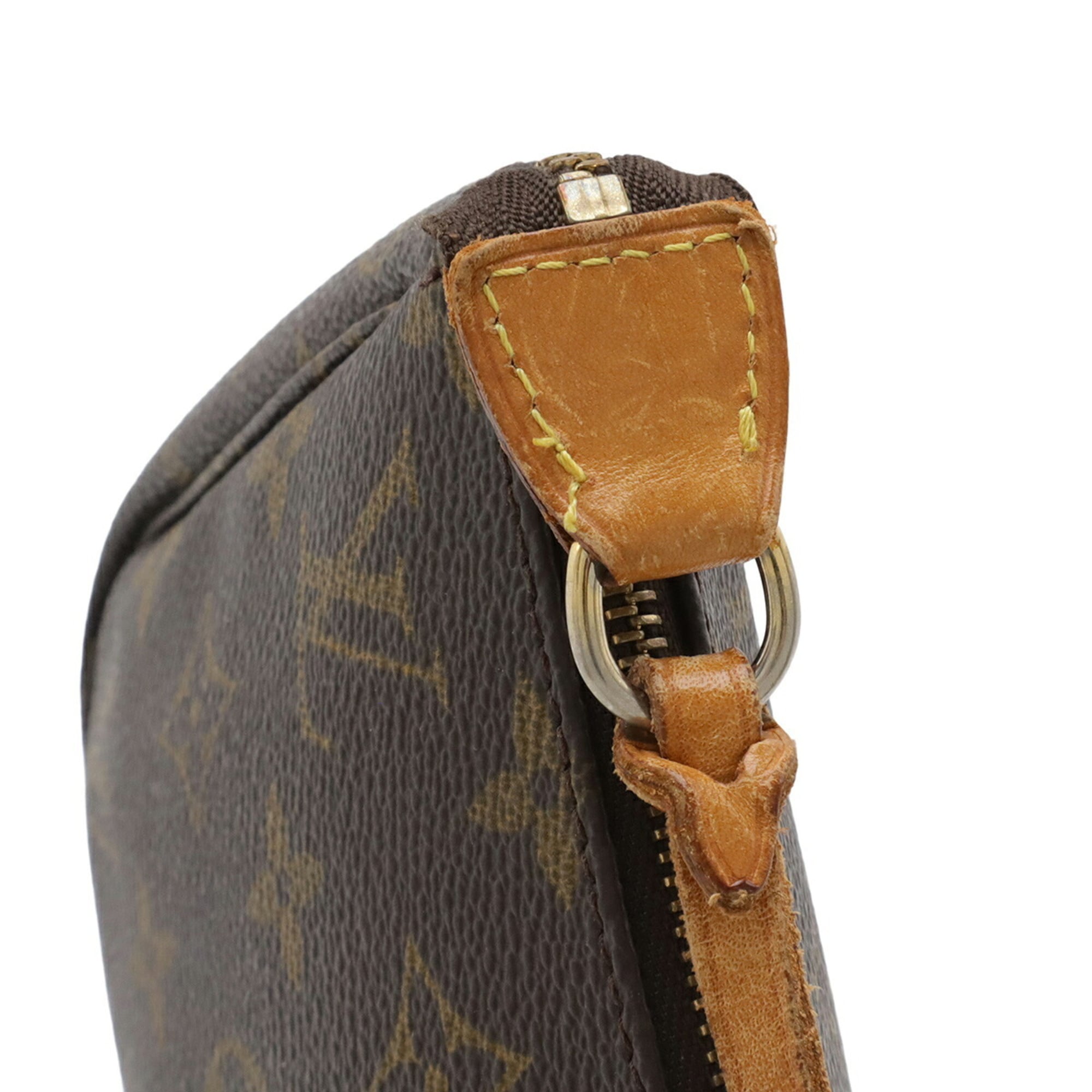 Louis Vuitton Brown Canvas Handbag Pochette Pouch