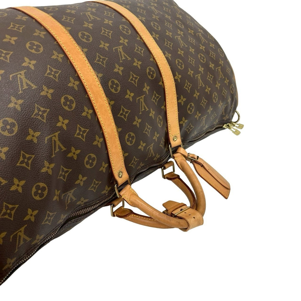 Louis Vuitton Brown Leather Pvc Boston Bag Shoulder Bag