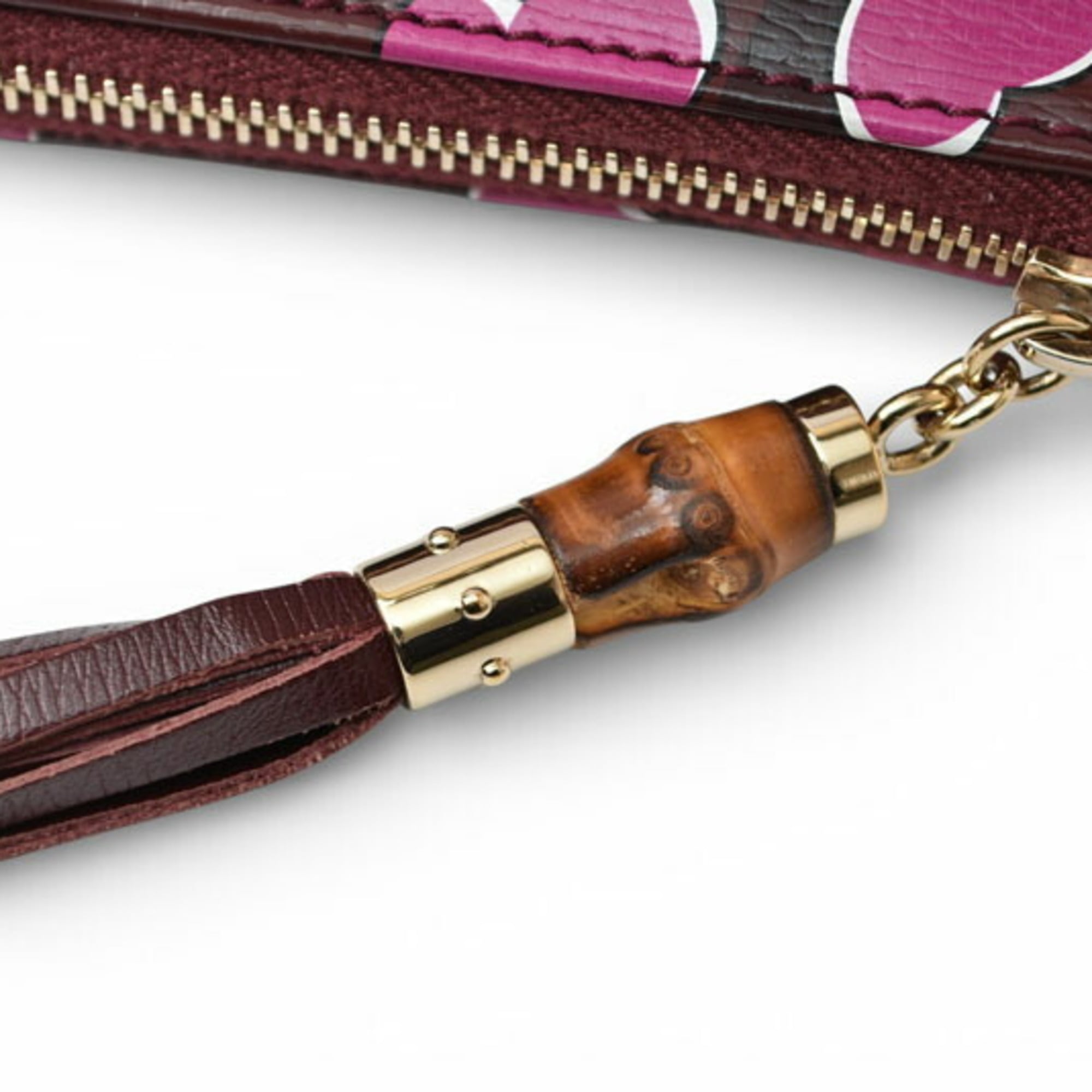 Gucci Bordeaux Pink Leather Pouch (Pre-Owned)
