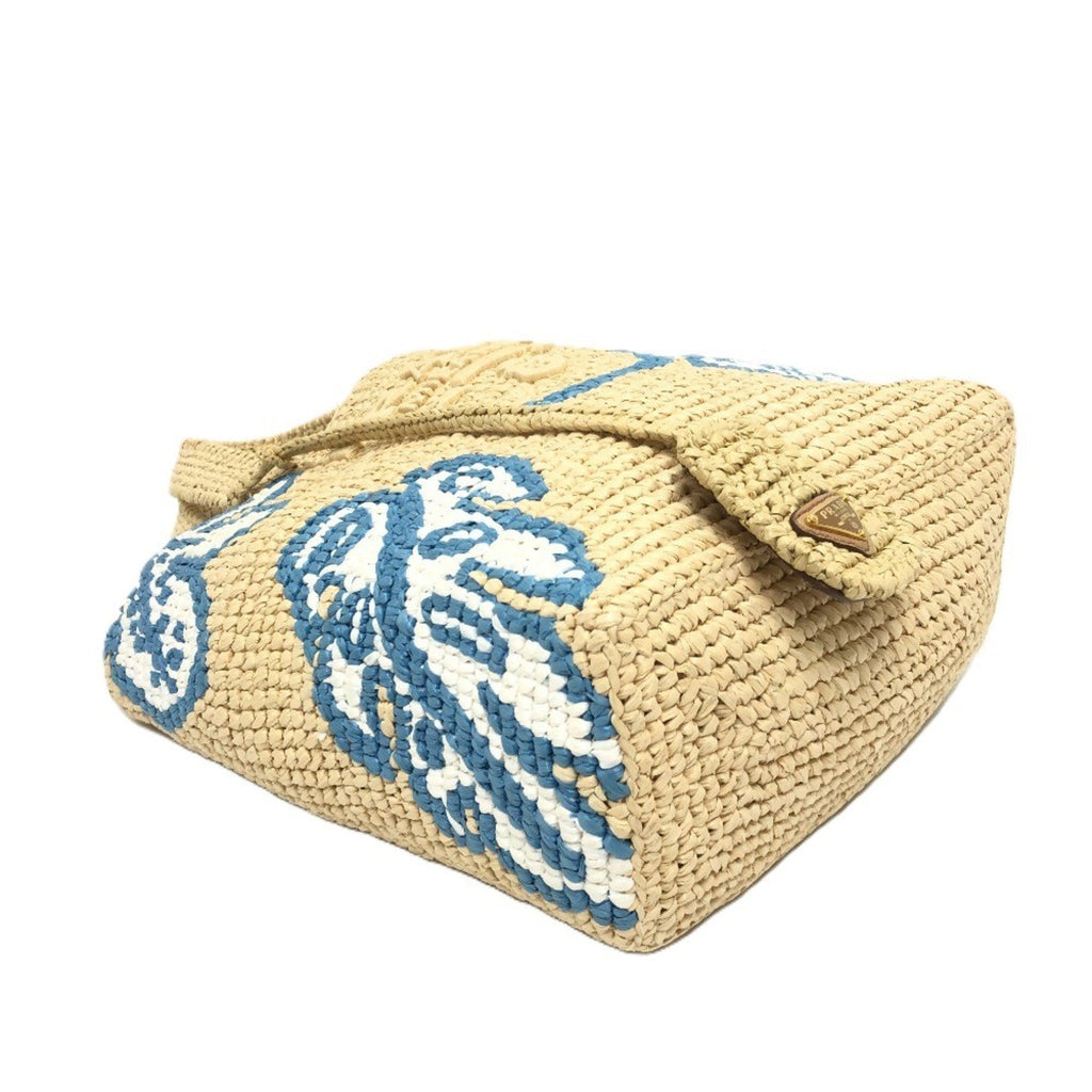Prada Beige Raffia Handbag