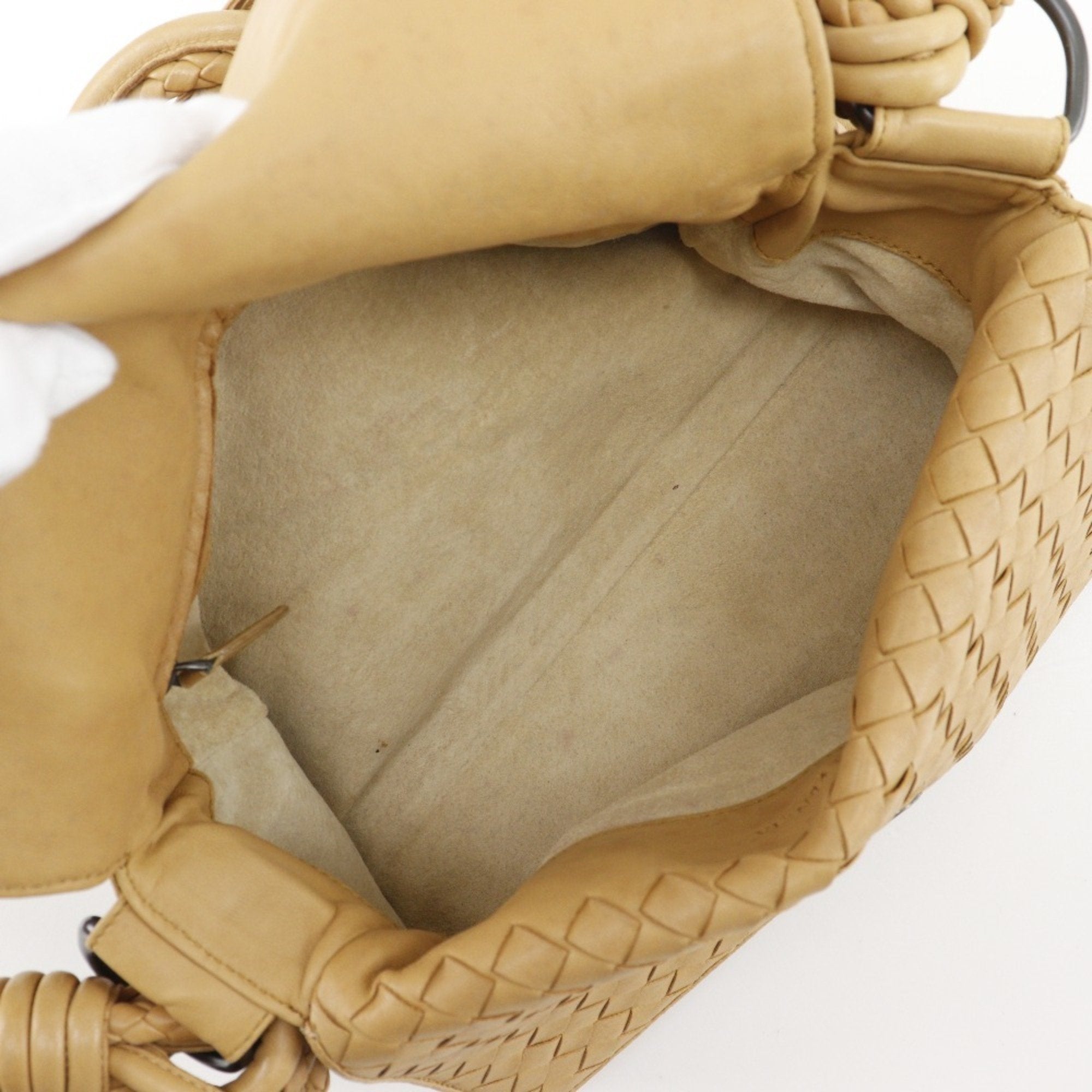 Bottega Veneta Beige Intrecciato Shoulder Bag