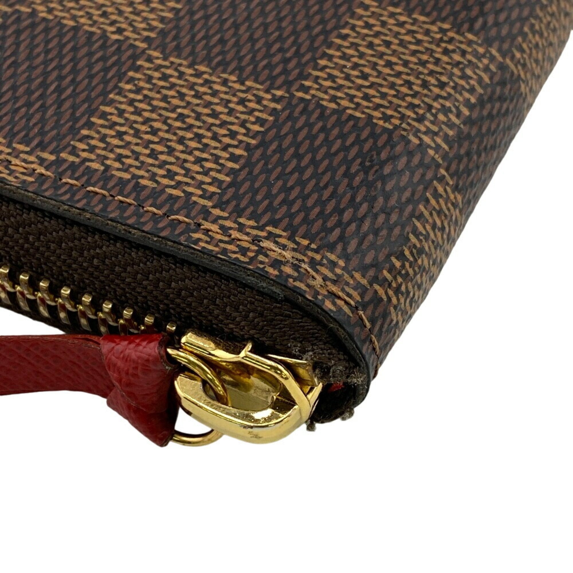 Louis Vuitton Damier Brown Leather Long Wallet