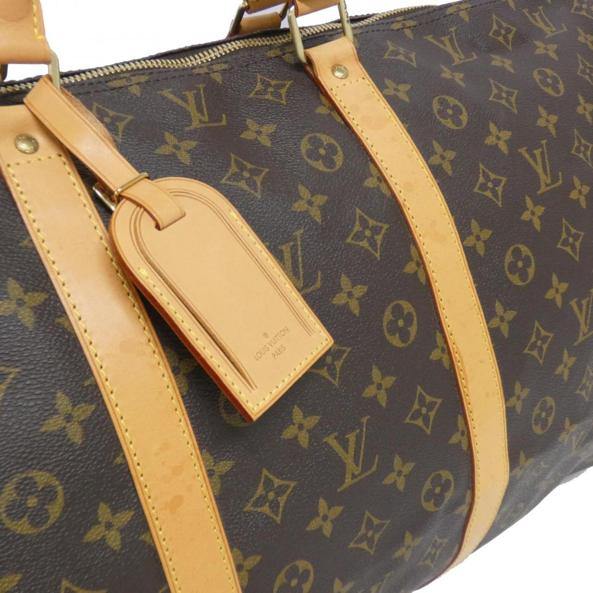 Louis Vuitton Marron Coated Canvas Boston Bag