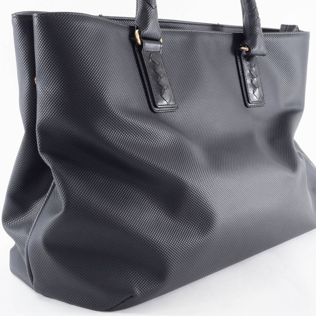 Bottega Veneta Black Pvc Leather Tote Bag