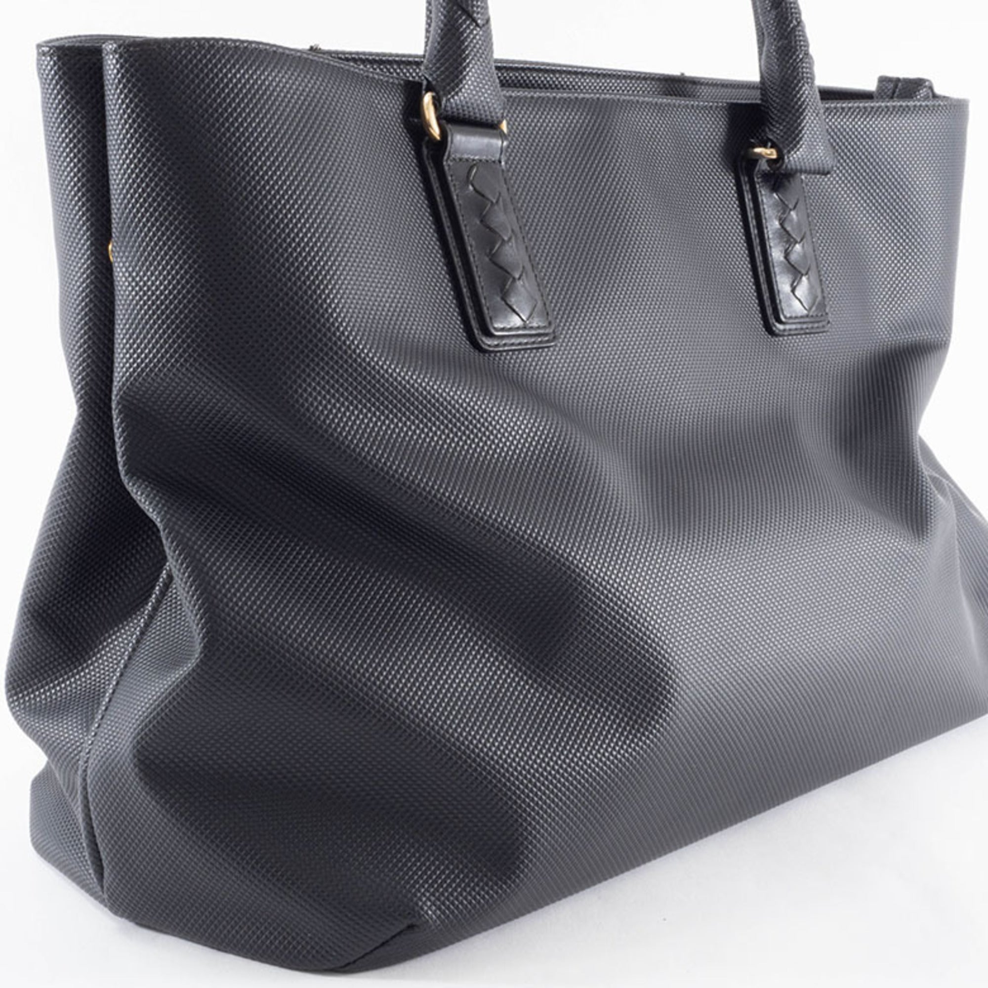 Bottega Veneta Black Pvc Leather Tote Bag
