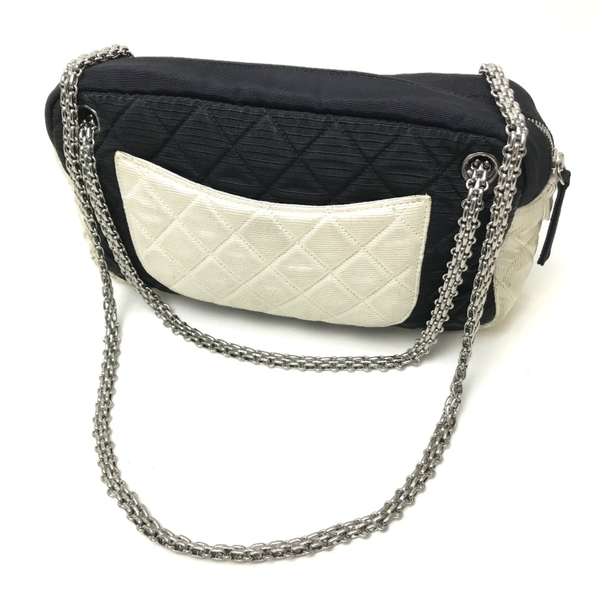 Chanel Black Cloth Shoulder Bag