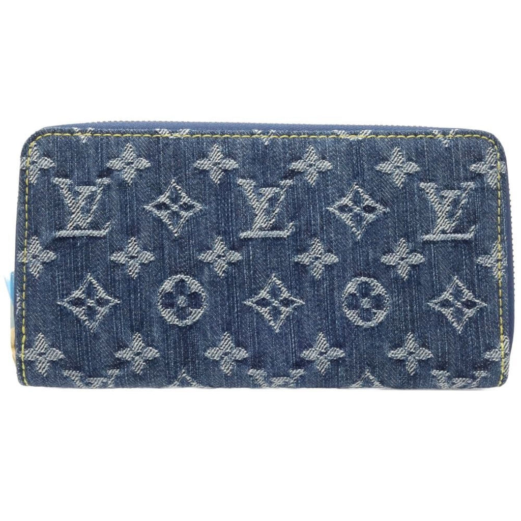Louis Vuitton Monogram Denim Blue Monogram Monogram Denim Long Bill Wallet