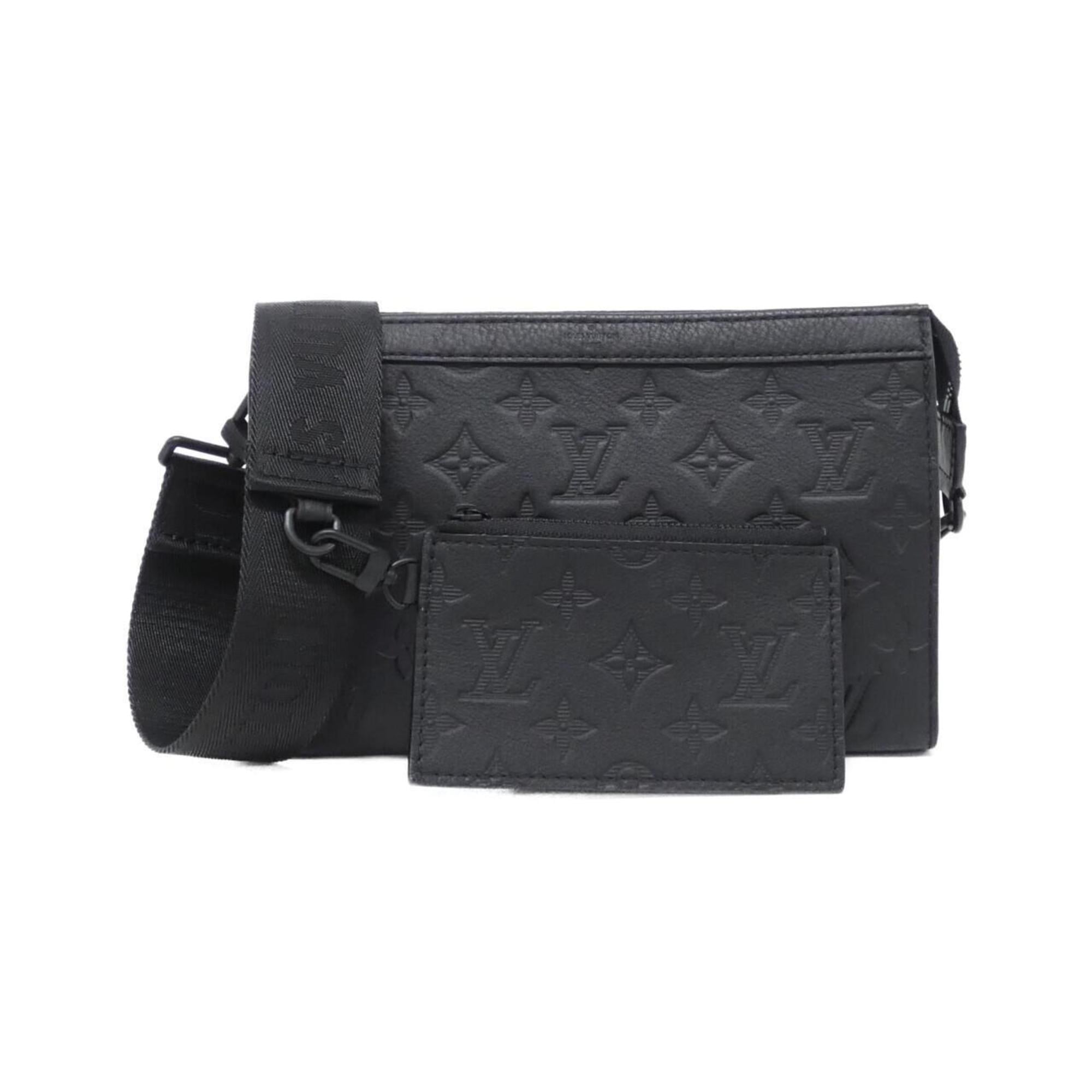 Louis Vuitton Black Leather Pouch Shoulder Bag