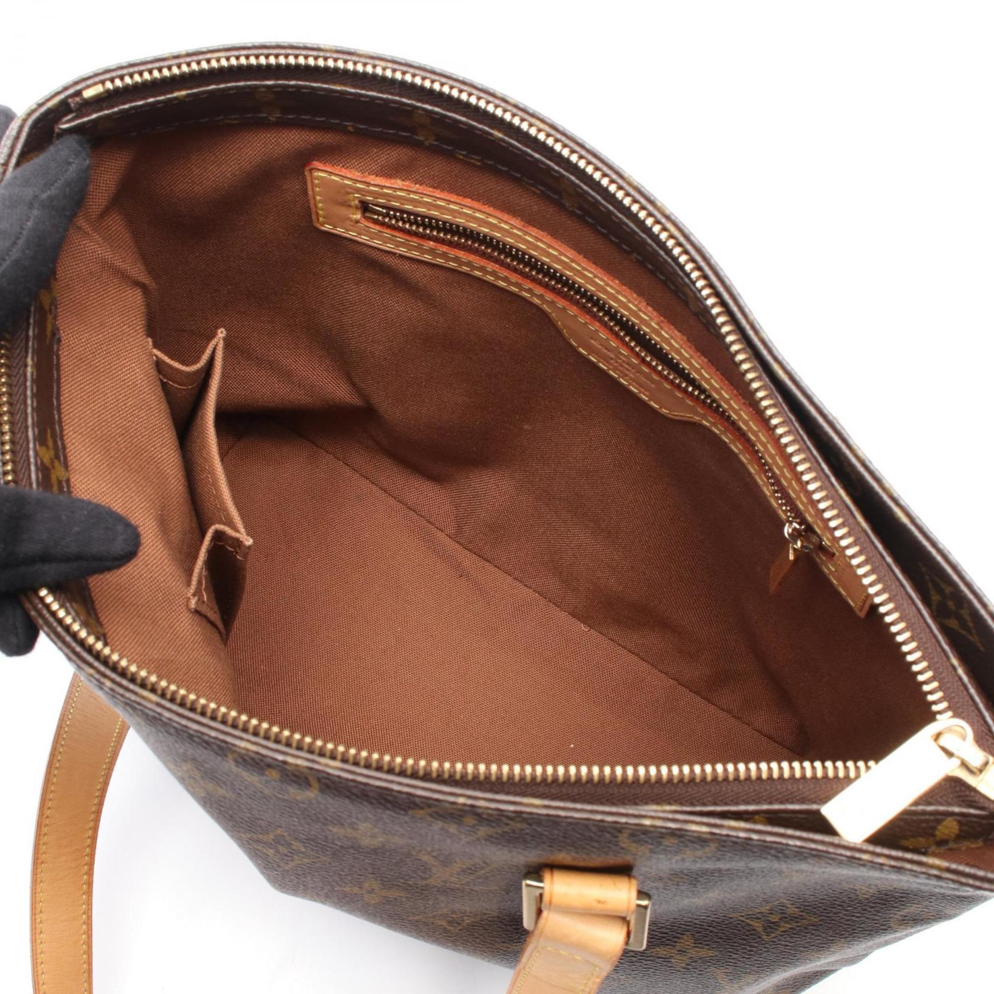 Louis Vuitton Monogram Brown Coated Canvas Leather Shoulder Bag