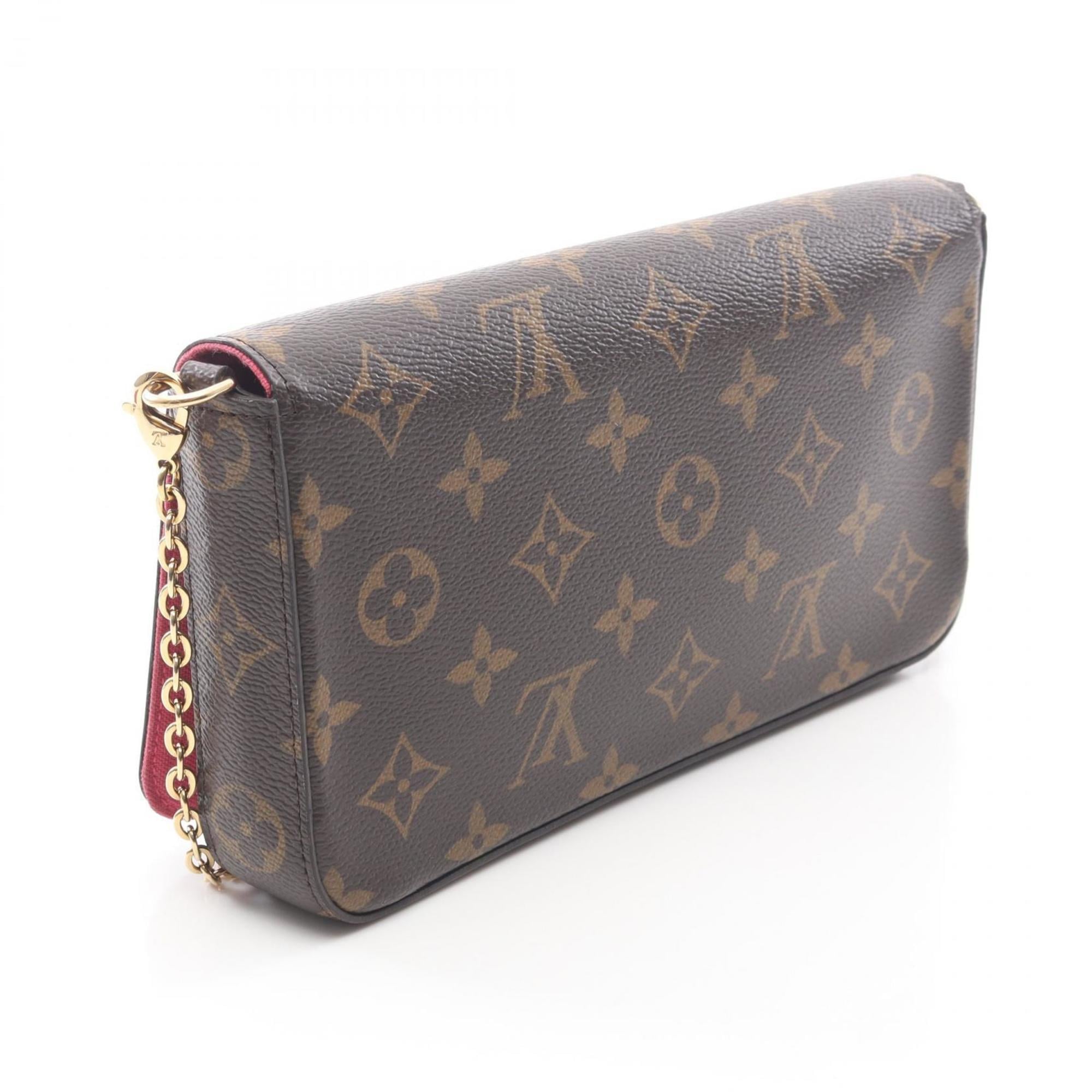 Louis Vuitton Brown Monogram Multi-Color Coated Canvas Leather Handbag Pochette Pouch Shoulder Bag