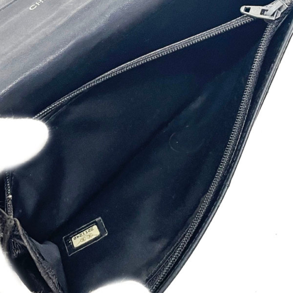 Chanel Black Leather Nylon Long Wallet (Bi-Fold)