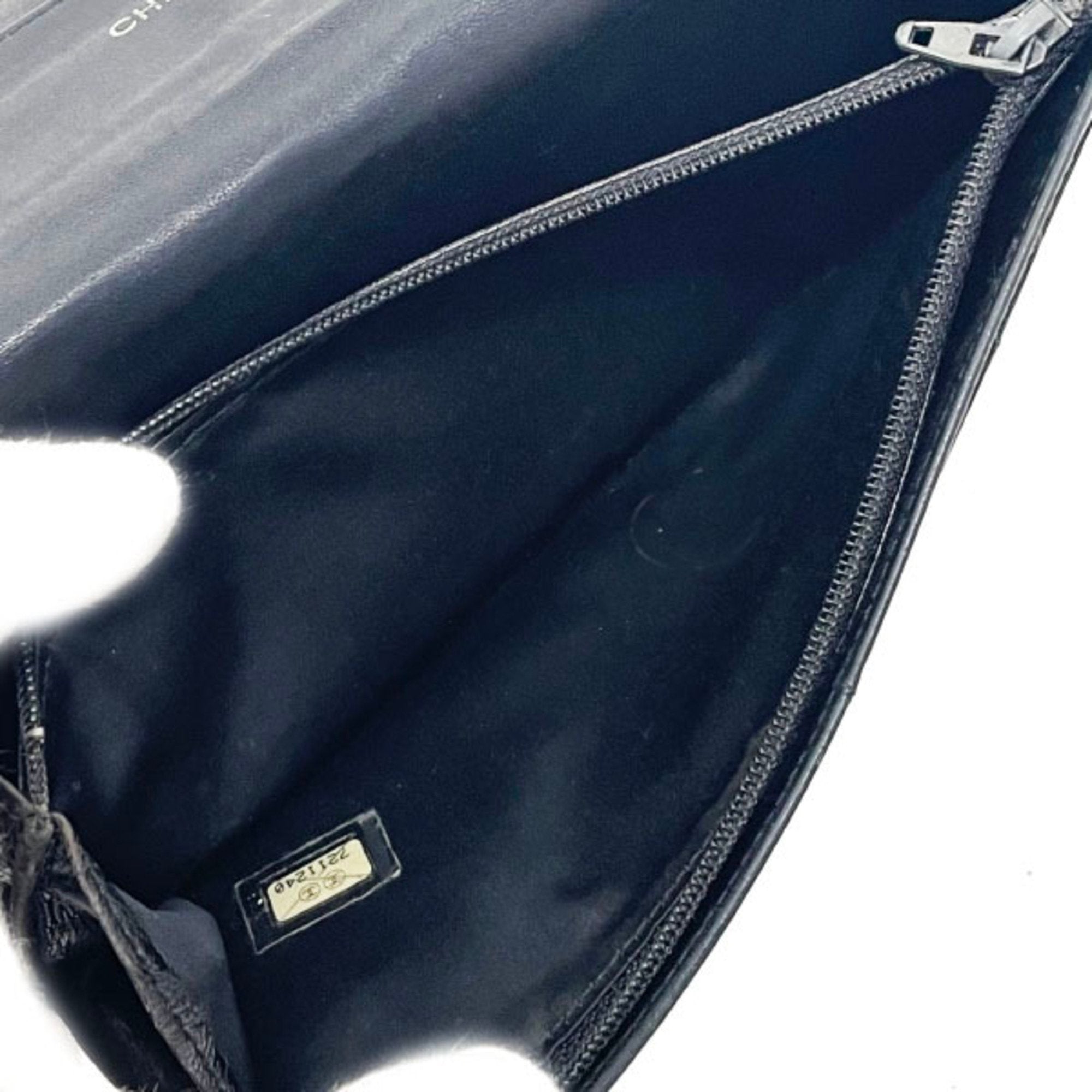 Chanel Black Leather Nylon Long Wallet (Bi-Fold)