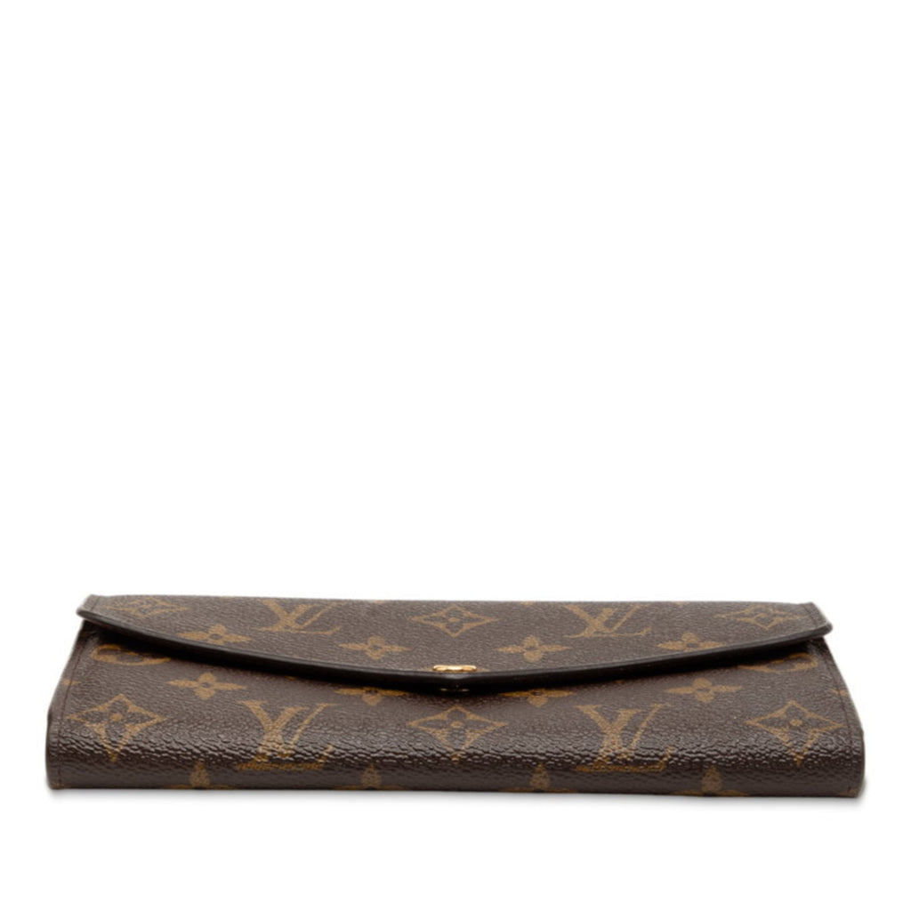 Louis Vuitton Brown Pvc Leather Long Wallet (Tri-Fold)