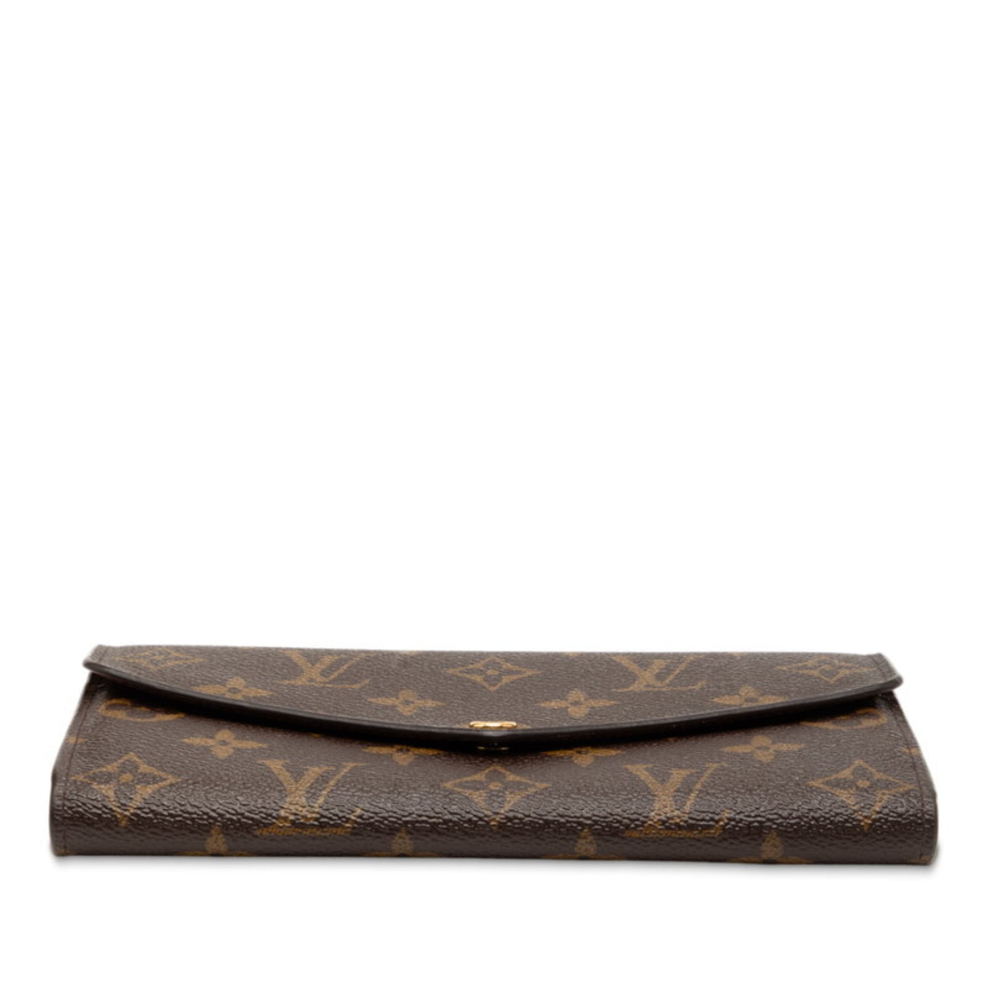 Louis Vuitton Brown Pvc Leather Long Wallet (Tri-Fold)