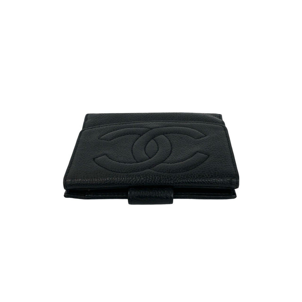 Chanel Black Grained Calfskin Wallet (Bi-Fold)