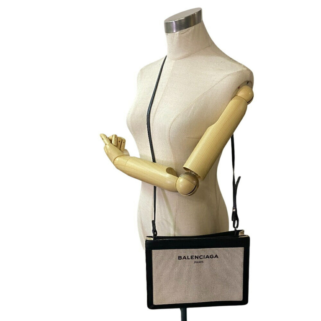 Balenciaga Beige Canvas Pochette Shoulder