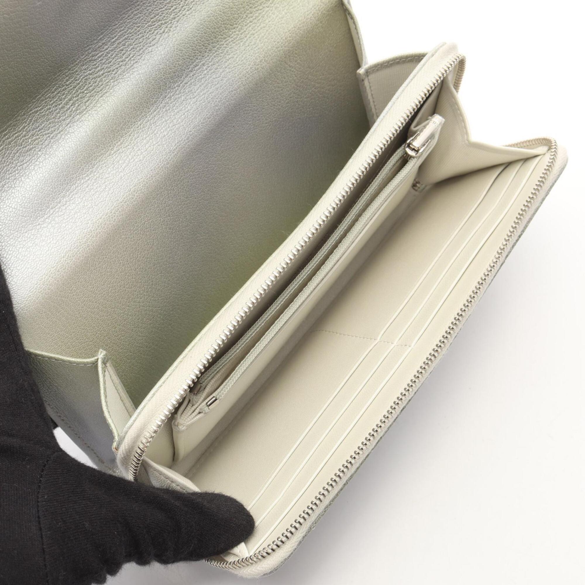 Chanel Green Silver Grained Calfskin Handbag Pouch Shoulder Bag