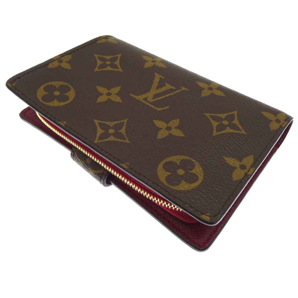 Louis Vuitton Brown Fuchsia Pink Monogram Monogram Leather Wallet